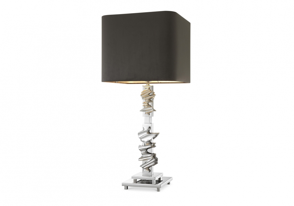 Nachttischlampe Abruzzo Silber