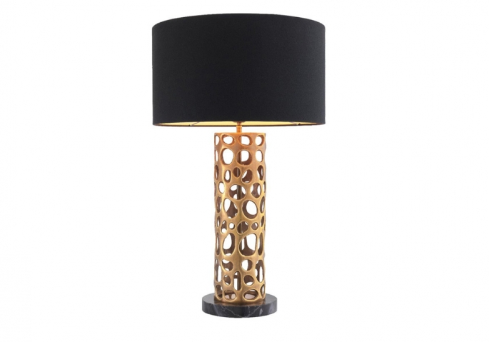 Nachttischlampe Dix Messing